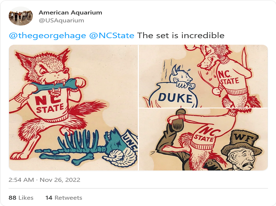 The story behind a decal of NC State’s mascot eating UNC’s mascot