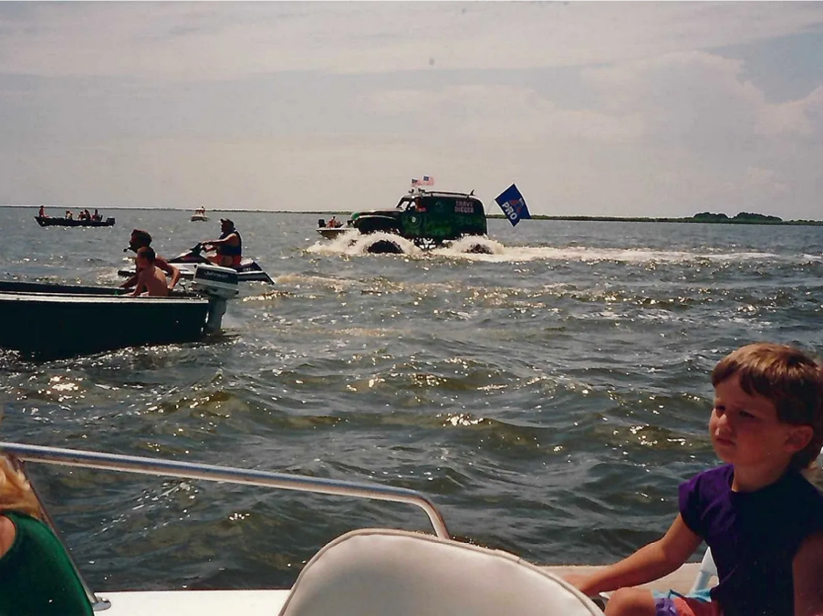 When a monster truck crossed the Currituck Sound